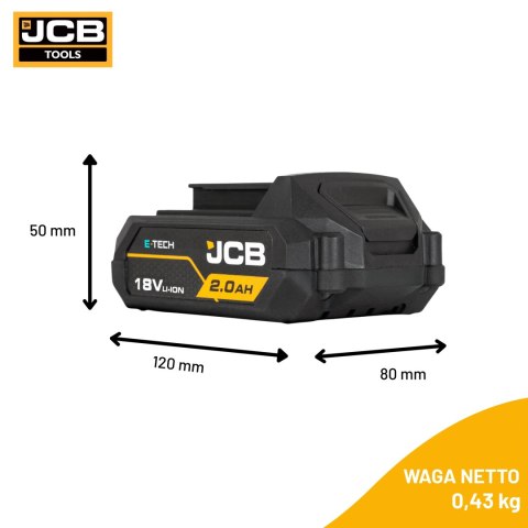 Akumulator JCB 18LI-2 18V 2,0Ah Li-ion