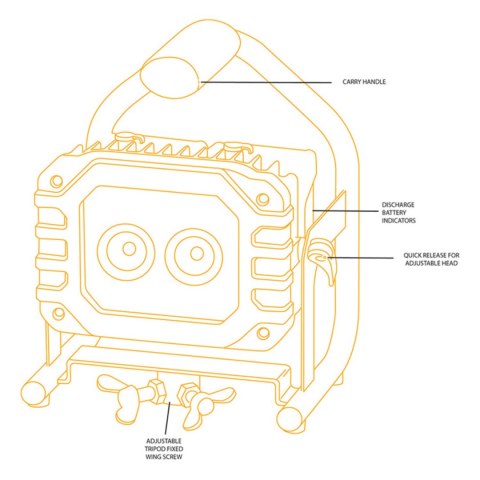 Lampa budowlana LED JCB SL-XTREME2000-R 2000lm