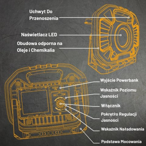 Lampa budowlana LED JCB SL-TUFFDUAL 2500lm
