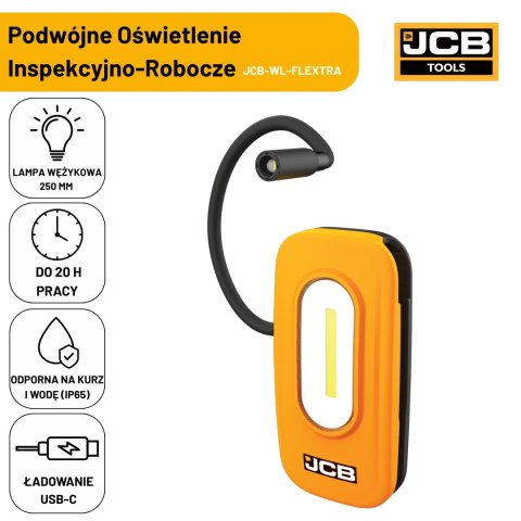 Lampa inspekcyjna LED JCB WL-FLEXTRA 300lm