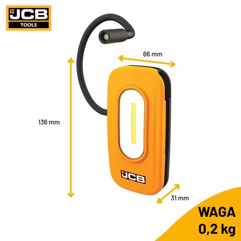 Lampa inspekcyjna LED JCB WL-FLEXTRA 300lm
