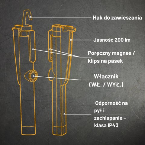 Lampa inspekcyjna LED JCB WL-INSPECTOR 200lm