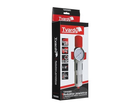 Reduktor powietrza z odwadniaczem filtrem i manometrem 1/2" GEKO
