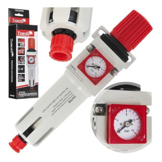 Reduktor powietrza z odwadniaczem filtrem i manometrem 1/4" GEKO