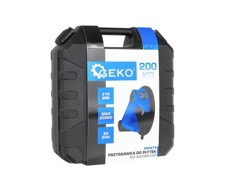 Uchwyt-Przyssawka próżniowa akumulatorowa 210mm 200kg 4.0Ah 3,7V GEKO