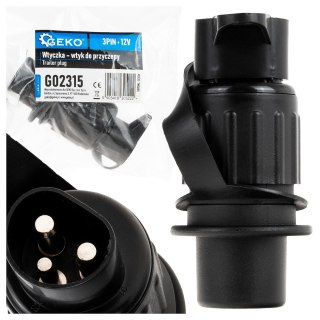 Wtyczka - wtyk do przyczepy 3PIN 12V GEKO