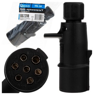 Wtyczka - wtyk do przyczepy typ "N" 7PIN 24V GEKO