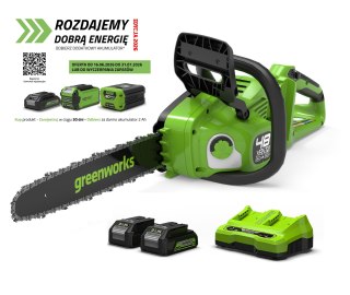 2x24 V pilarka łańcuchowa Greenworks 36 cm GD24X2CS36
