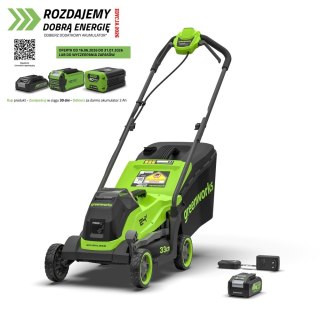 24V kosiarka 33 cm Greenworks MO24L411-01 zestaw ładowarka aku 4 Ah