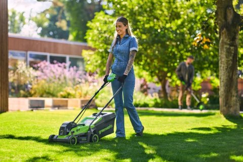 24V kosiarka 33 cm Greenworks MO24L411-01 zestaw ładowarka aku 4 Ah