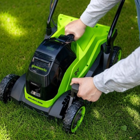 24V kosiarka 33 cm Greenworks MO24L411-01 zestaw ładowarka aku 4 Ah