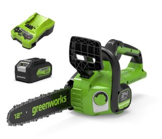 24V pilarka łańcuchowa Greenworks GD24CS30K4 zestaw ładowarka aku 4Ah