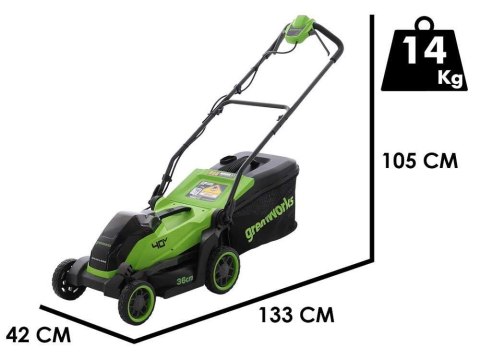 40V Kosiarka akumulatorowa 35cm Greenworks LM3604A1