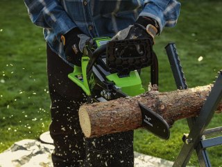 40V pilarka łańcuchowa 40 cm Greenworks GD40CS18K2X zestaw ładowarka 2x aku 2Ah