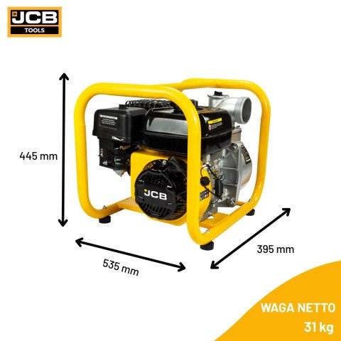 Motopompa spalinowa JCB WP80P24 80mm 7,5KM zestaw (woda czysta)