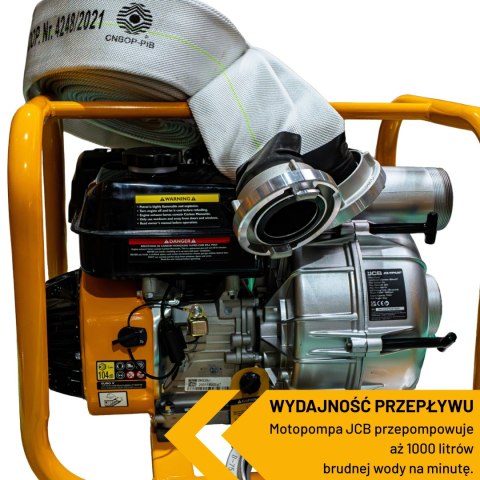 Motopompa spalinowa JCB WP80TP24 80mm 7,5KM zestaw (woda brudna)