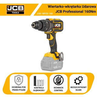 Wiertarko-wkrętarka udarowa JCB 18PCD-160 18V 160Nm