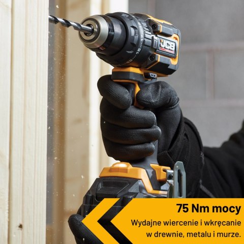 Wiertarko-wkrętarka udarowa JCB 18PCD-75 18V 75Nm