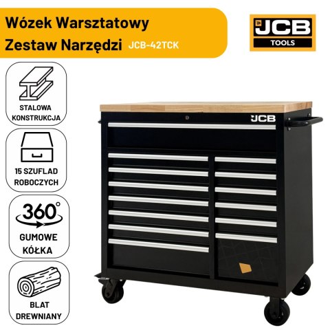 Wózek warsztatowy JCB 42TCK 42" 299 el.