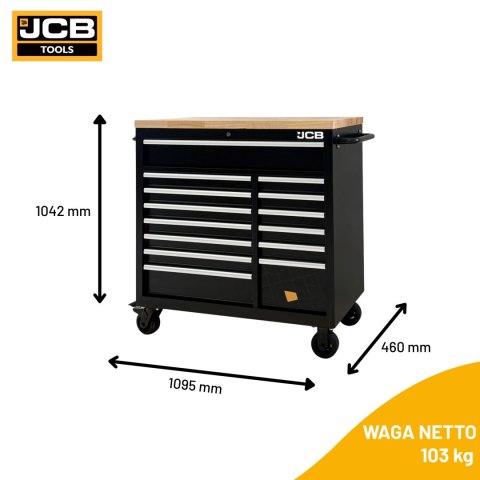 Wózek warsztatowy JCB 42TCK 42" 299 el.