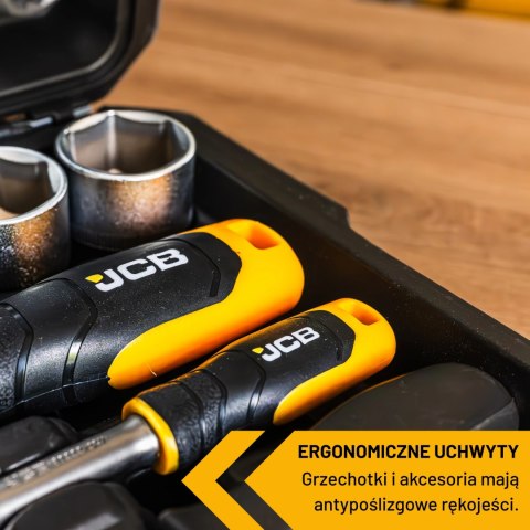 Zestaw kluczy nasadowych JCB 41082 108 el. 1/2" 1/4"