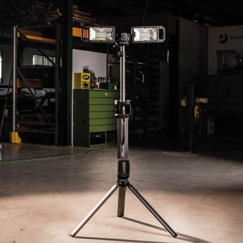 Akumulatorowa lampa budowlana 8000 lm ze zintegrowanym statywem Scangrip TOWER 8 CONNECT 03.6107C