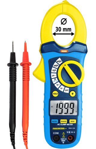 Cyfrowe cęgi prądowe PAN 124 400 A AC CAT III 600 V o = 30 mm