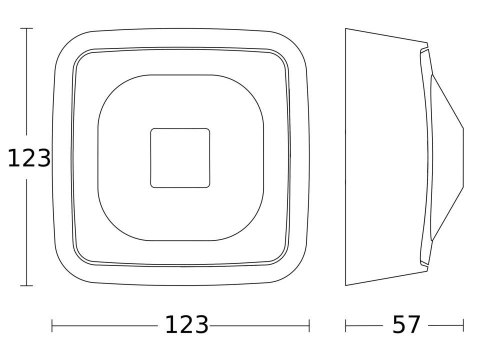 Czujnik obecności i zmierzchu HF 360-2 KNX Bluetooth Mesh natynkowy IP20 kwadrat czarny