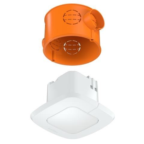 Czujnik obecności i zmierzchu Steinel IR Quattro SLIM XS DALI-2 IPD podtynkowy IP20 kwadrat biały