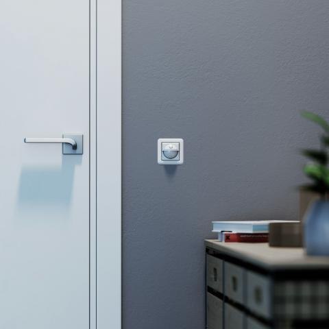 Czujnik ruchu i zmierzchu IR 2180 UP EASY ECO podtynkowy IP20 kwadrat biały