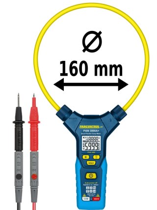 Elastyczne cęgi prądowe PAN 3000A 3000 A AC True RMS CAT IV 600 V o = 160 mm