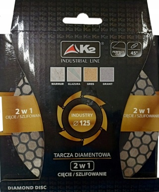 Piła K2 Expert 125x22,2mm 2w1 HEXGRES 45 do cięcia i szlifowania