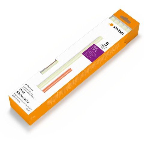Klej termotopliwy Steinel PUR 5 szt 130 g 2 laski czyszczące