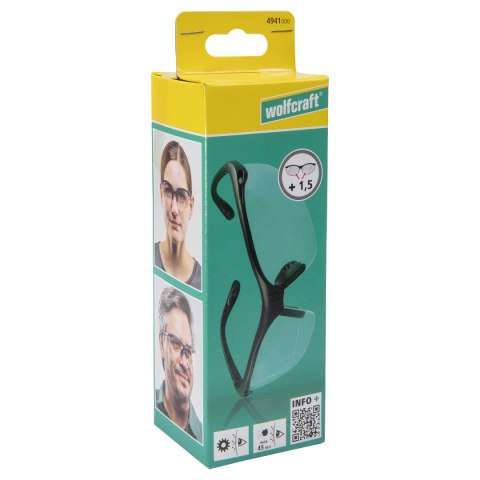 Korekcyjne okulary ochronne 1,5 Wolfcraft ,CE