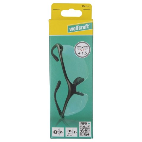 Korekcyjne okulary ochronne 1,5 Wolfcraft ,CE