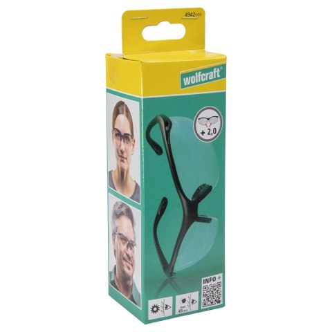 Korekcyjne okulary ochronne 2,0 Wolfcraft ,CE