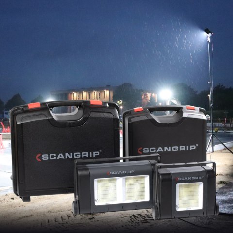 Lampa do oświetlania dużych obszarów roboczych 80000 lm Scangrip SITE LIGHT 80 03.5269 w walizce transportowej 49.0390