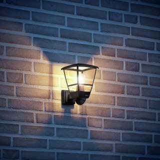 Lampa elewacyjna z czujnikiem ruchu i zmierzchu Steinel L 10 S PIR max.15W E27 IP44 IK03 230V czarna / tworzywo sztuczne
