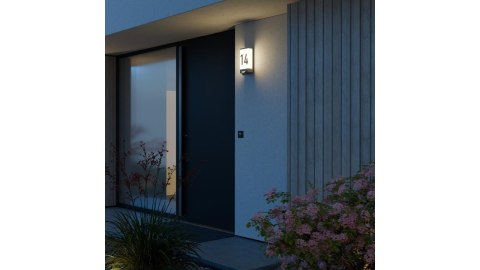 Lampa elewacyjna z czujnikiem ruchu i zmierzchu Steinel L 14 S PIR max.60W E27 IP44 IK03 230V antracyt / stal nierdzewna