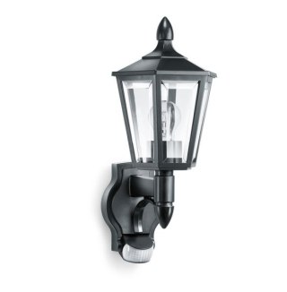 Lampa elewacyjna z czujnikiem ruchu i zmierzchu Steinel L 15 S PIR max.60W E27 IP44 IK03 230V czarna / tworzywo sztuczne