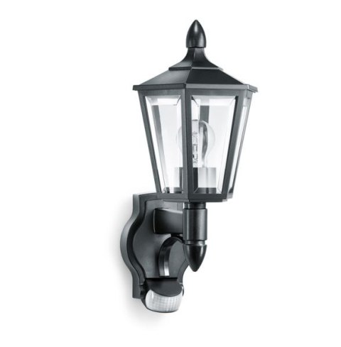 Lampa elewacyjna z czujnikiem ruchu i zmierzchu Steinel L 15 S PIR max.60W E27 IP44 IK03 230V czarna / tworzywo sztuczne