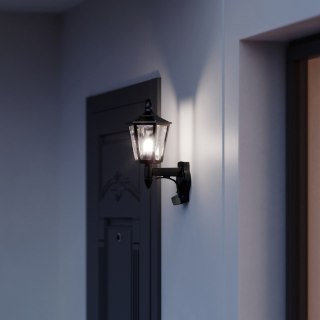 Lampa elewacyjna z czujnikiem ruchu i zmierzchu Steinel L 16 S PIR max.20W w Led E27 IP44 IK03 230V czarna / tworzywo sztuczne