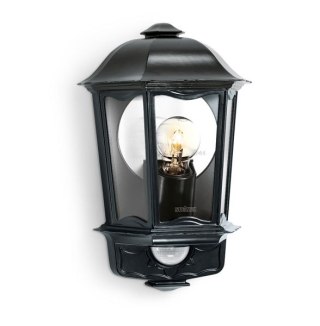 Lampa elewacyjna z czujnikiem ruchu i zmierzchu Steinel L 190 S E27 PIR max 100W IP44 IK03 230V czarna / szkło /aluminium