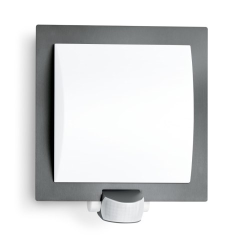Lampa elewacyjna z czujnikiem ruchu i zmierzchu Steinel L 20 S PIR max.60W E27 IP44 IK03 230V antracyt / stal nierdzewna