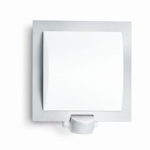 Lampa elewacyjna z czujnikiem ruchu i zmierzchu Steinel L 20 S PIR max.60W E27 IP44 IK03 230V srebrny / stal nierdzewna