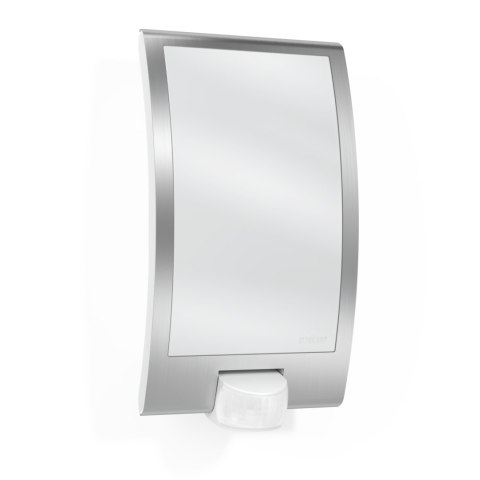 Lampa elewacyjna z czujnikiem ruchu i zmierzchu Steinel L 22 S PIR max.60W E27 IP44 IK03 230V srebrna / stal nierdzewna