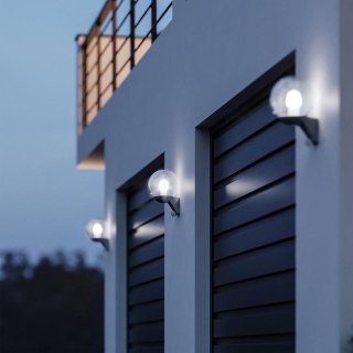 Lampa elewacyjna z czujnikiem ruchu i zmierzchu Steinel L 595 S PIR max.60W E27 IP44 IK03 230V czarna / szkło / tworzywo sztuczn