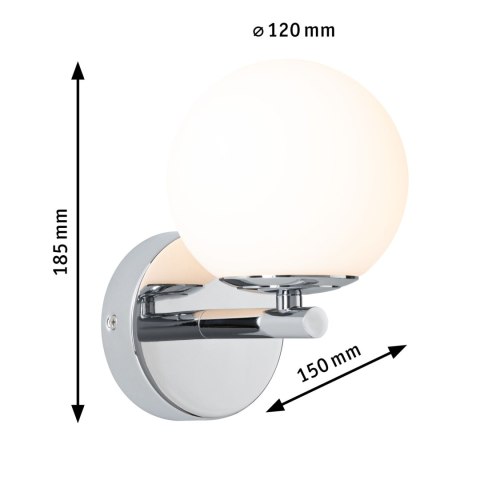 Lampa ścienna łazienkowa GOVE LED 5W 400lm 3000K IP44 230V czarny matowy / metal / szkło