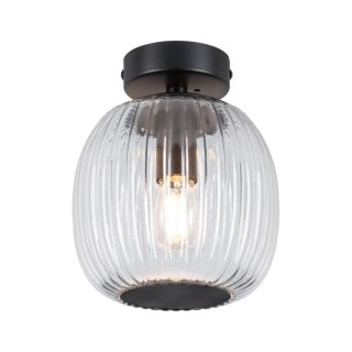 Lampa sufitowa łazienkowa RUYA E14 max.20W IP44 230V czarny matowy / szkło