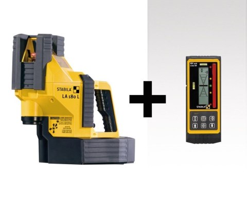 Laser wieloliniowy Stabila LA 180 L REC 410 Line RF, zestaw 6-częściowy